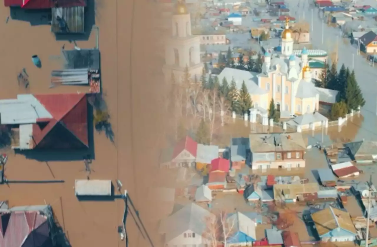 "Адамдар құтқарылды ма?": видеограф Петропавлдың қалай су алып жатқанын дронмен түсіріп, көрсетті (видео)
