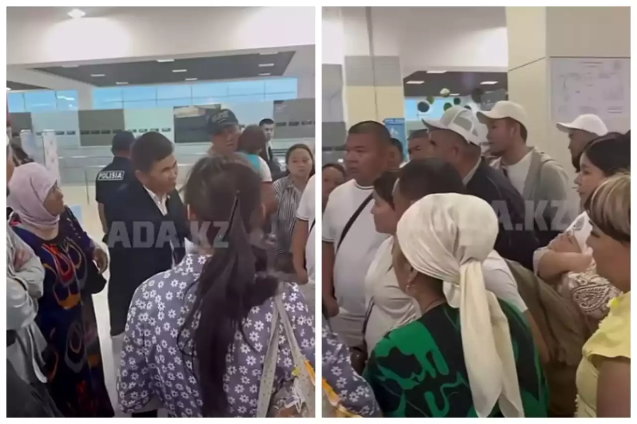 «Алты сағат еденде жатырмыз»: Ақтау әуежайында жолаушылар FlyArystan әуекомпаниясына шағымданып, шу шығарды (видео)