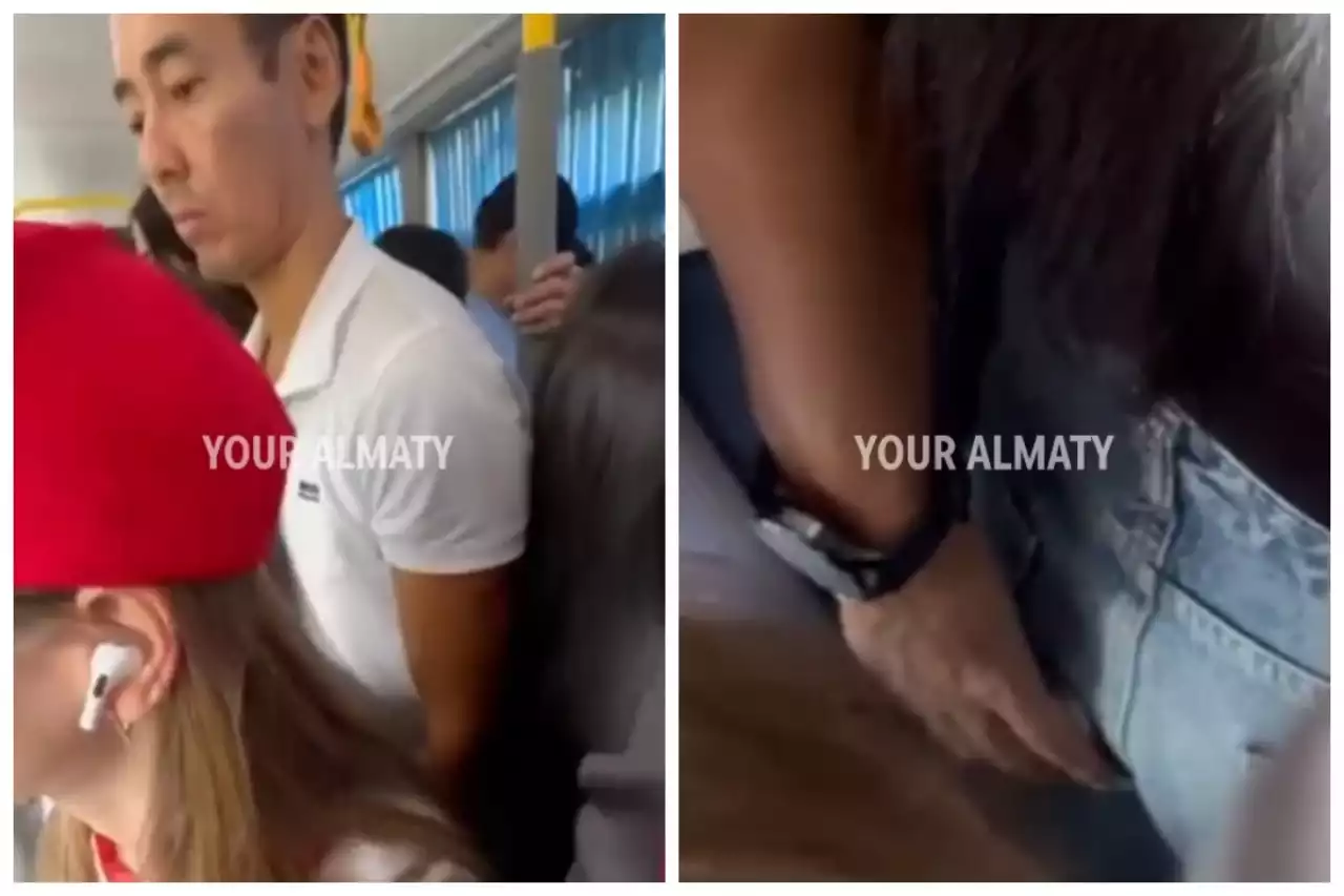 Алматыда ер адам автобуста қыздың жамбасынан ұстады