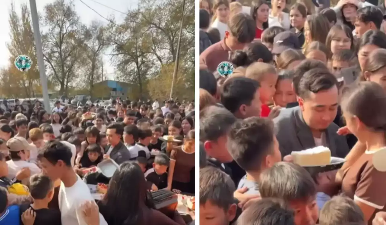 Алматыда жұрт тегін торт пен сушиге таласты (ВИДЕО)