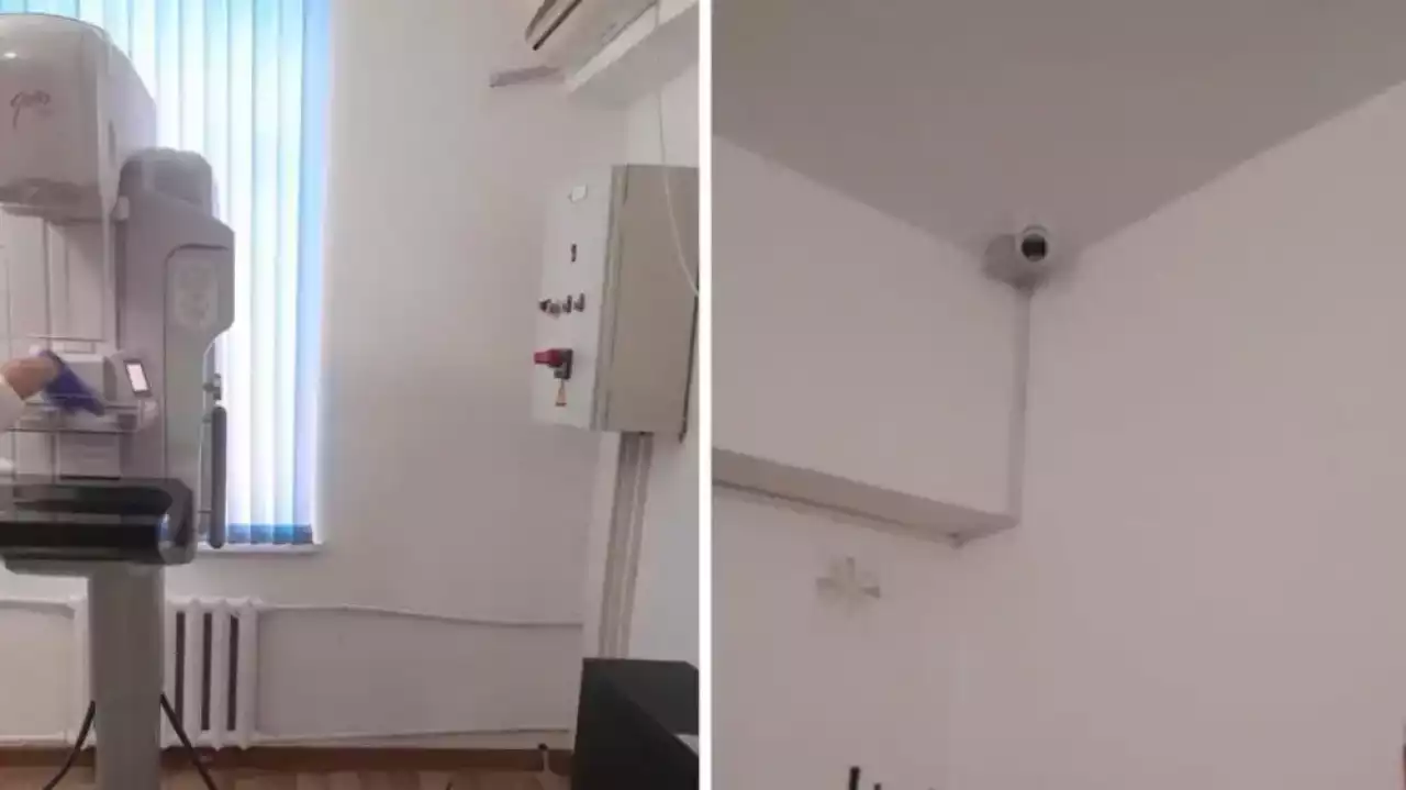 Атырауда әйелдердің кеудесі тексерілетін кабинетке бейнебақылу камерасы орнатылған