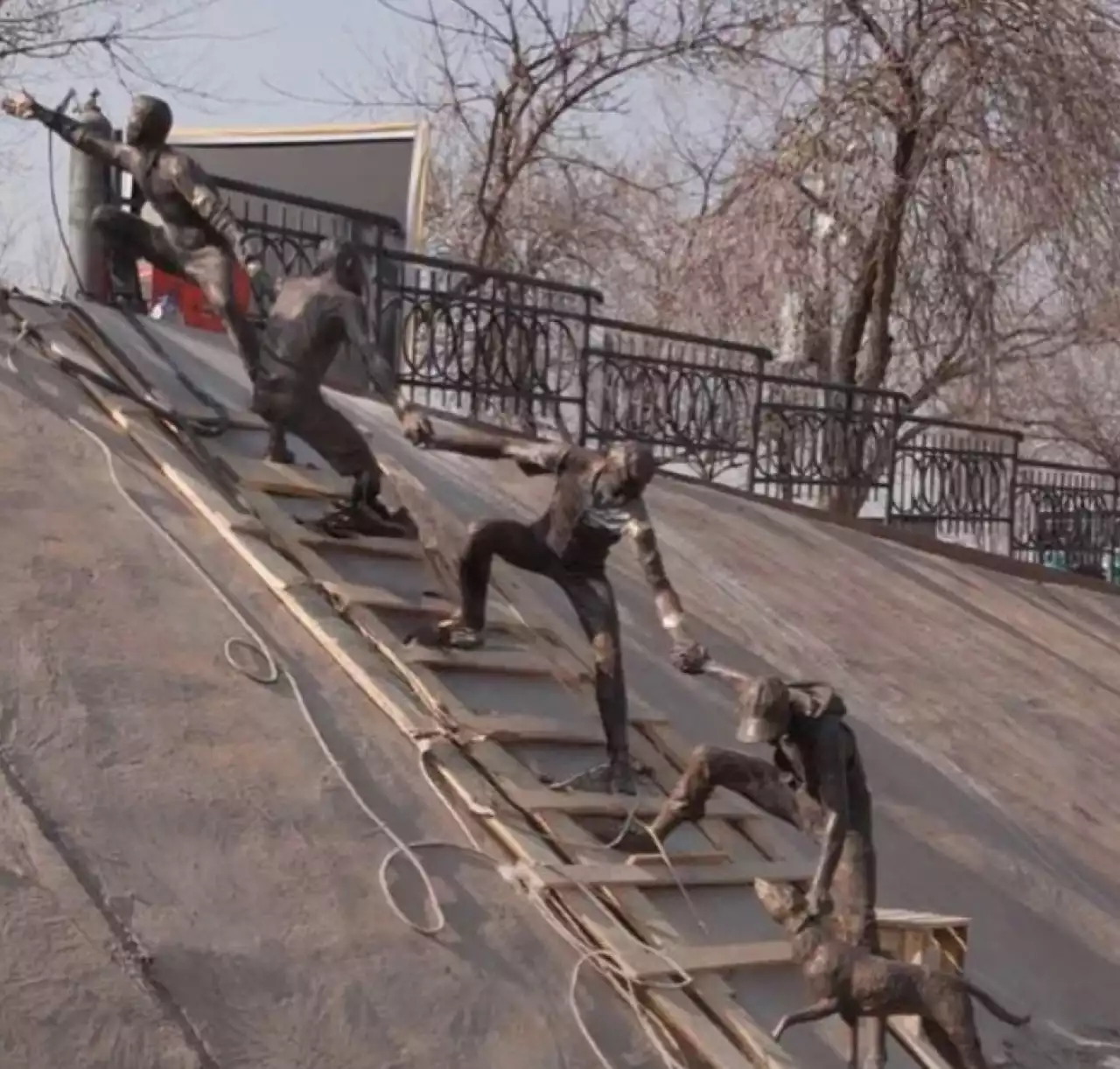 Алматылықтардың ерлігі арт-нысанға айналды