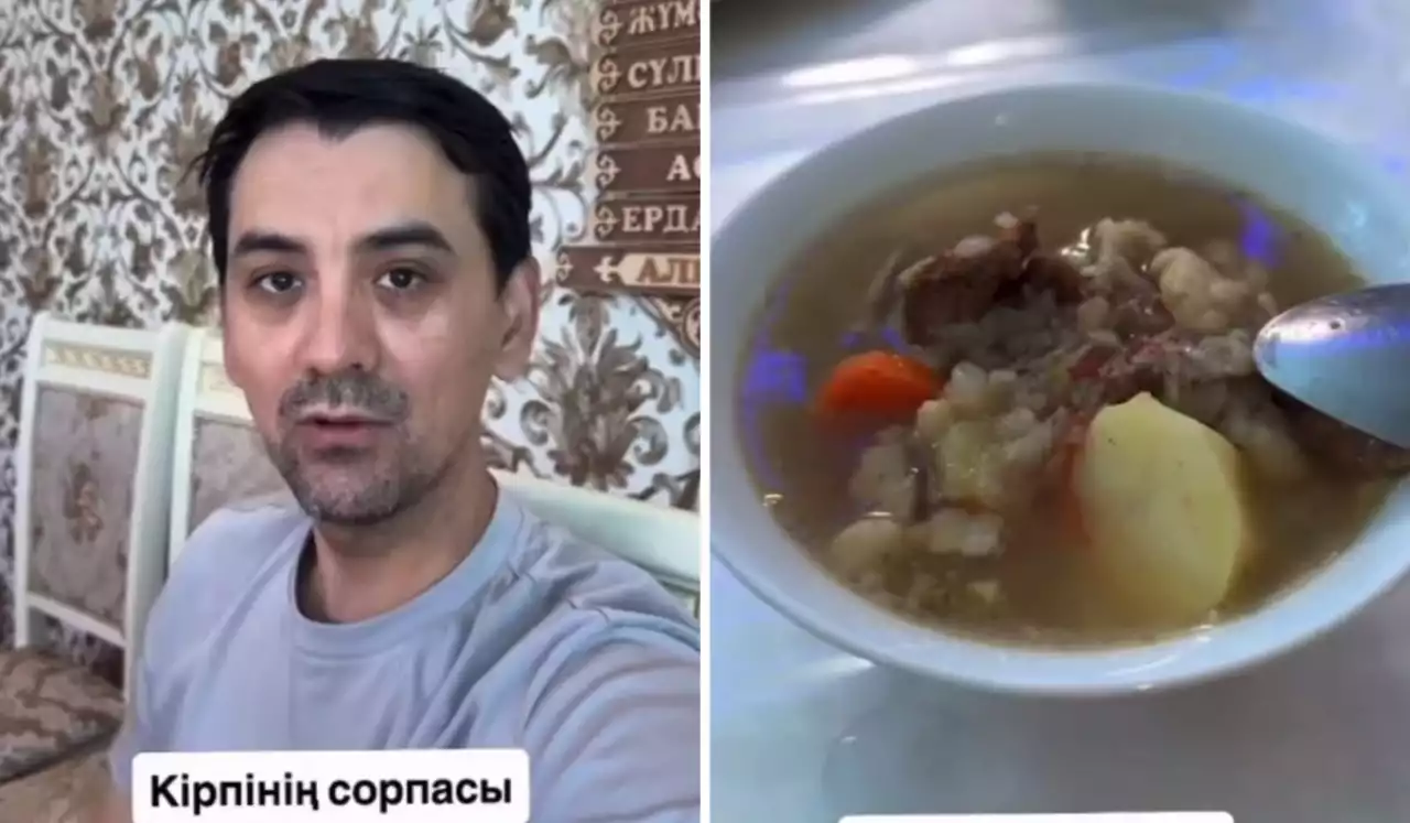 "Еті майлы болады екен": кірпіден сорпа әзірлеп ішкен "Жігіттер" квартетінің мүшесі Айдар Тұрғамбек көпшіліктің ашуын туғызды