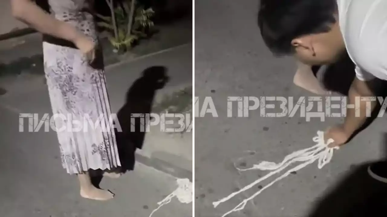 «Ұлы байлап, үйінде қамап ұстаған»: Алматыда қолы байланған әйел көшеде жүрген