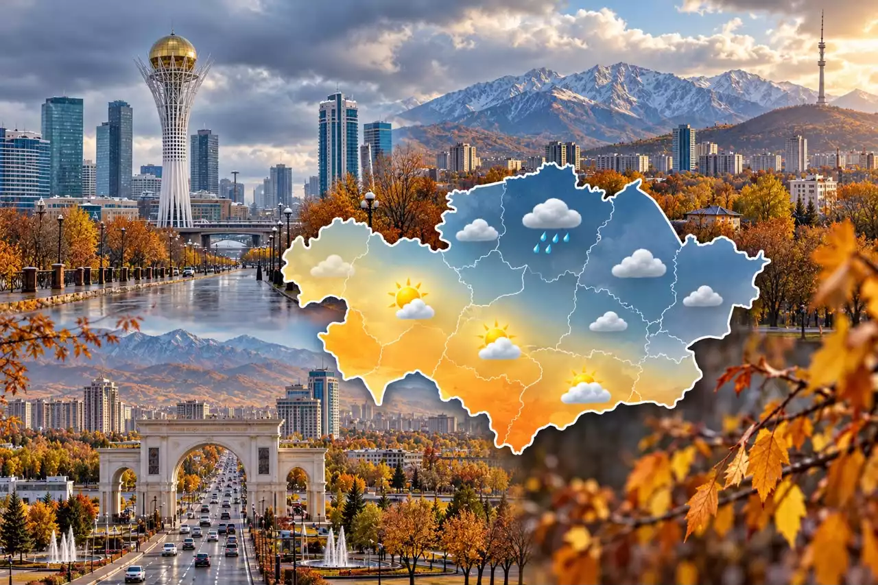 Қазақстанның бірқатар өңірінде қар жауып, көктайғақ болады: 20 қазанға арналған ауа райы болжамы